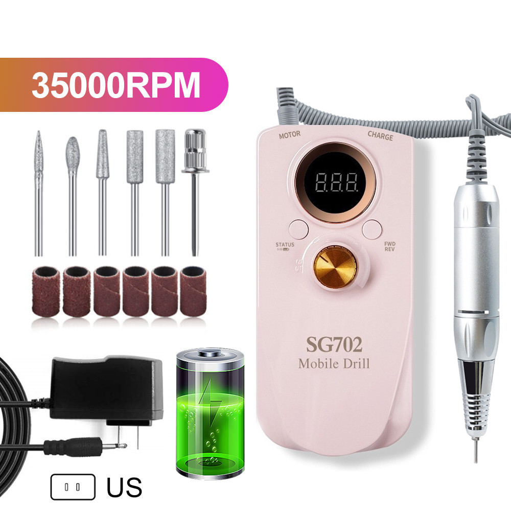 🎀 SG-702 🎀เครื่องเจียเล็บไฟฟ้า 35,000RPM เครื่องเจียรเล็บ มืออาชีพ ตะไบไฟฟ้า จอ LCD ขัดเล็บด้วยไฟฟ้า