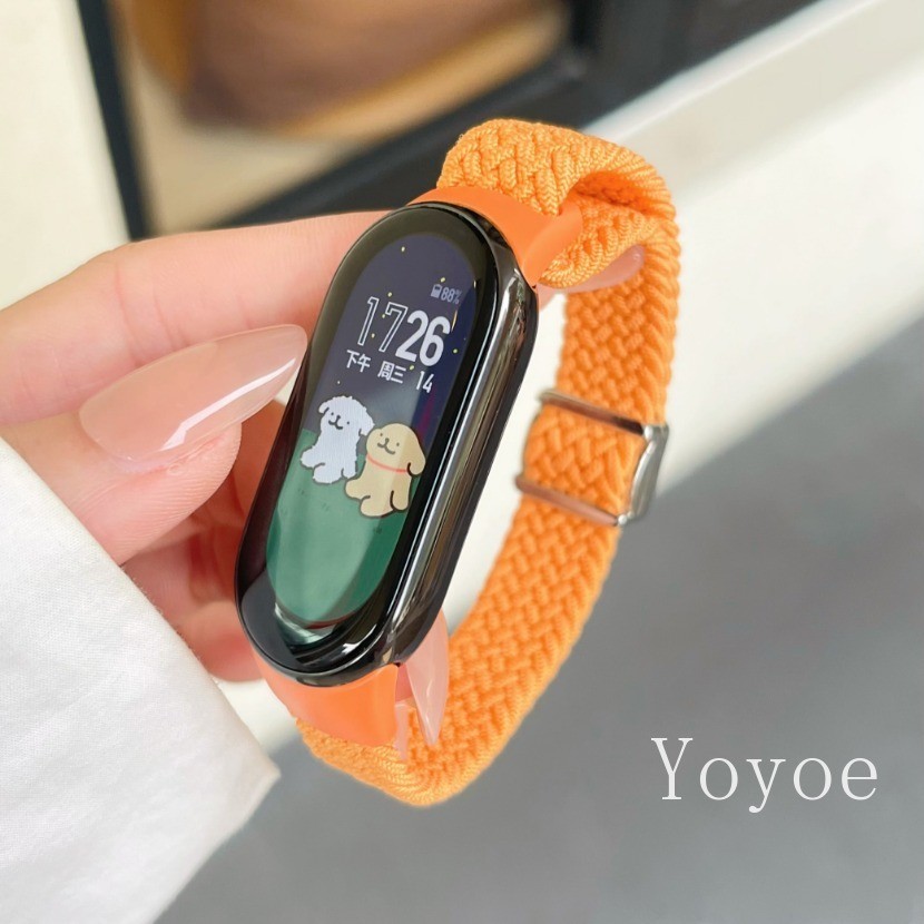 ไนลอนถัก Solo Loop สําหรับ Xiaomi Mi Band 9 8 7 6 5 4 3 อุปกรณ์เสริมสายรัดแม่เหล็กเปลี่ยน Correa สร้อยข้อมือสําหรับ Miband9 Miband8 NFC Bands