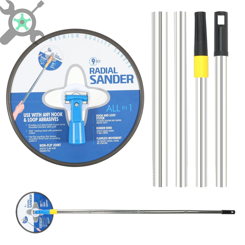 Drywall Pole Sander 9 นิ้วคู่มือมือ Drywall Sander Stable Wall Polishing เครื่องมือผนังแผ่นขัด SHOPCYC1272