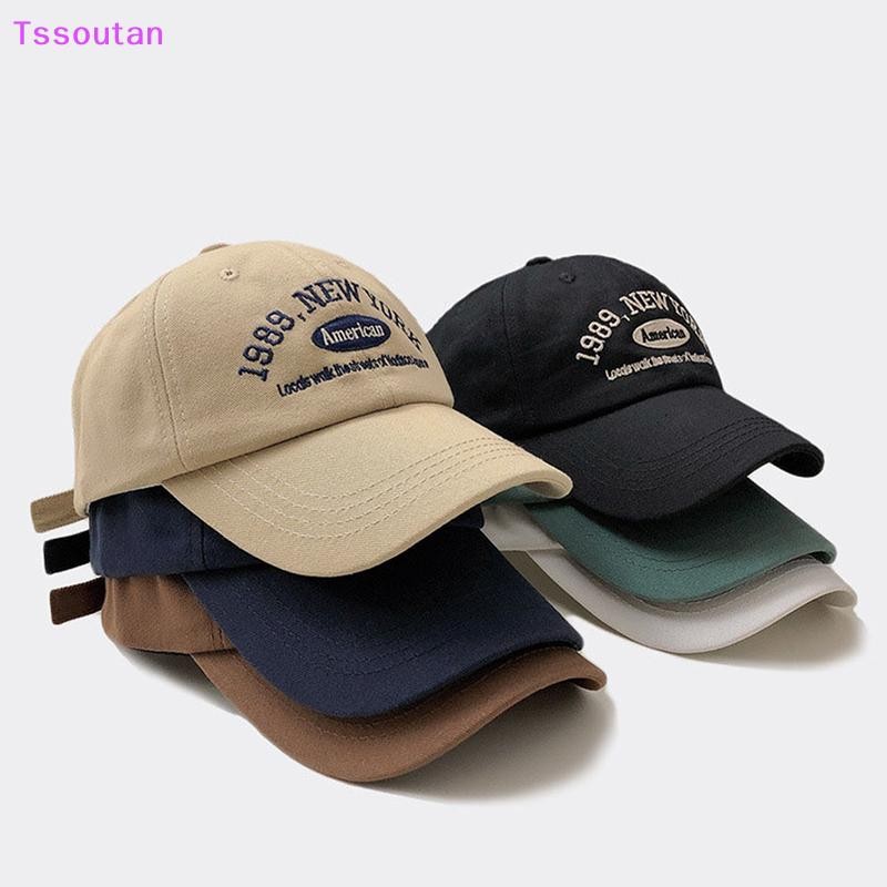 [TSST] จดหมายปักหมวกเบสบอลผู้หญิงผู้ชายฤดูใบไม้ผลิฤดูร้อนโค้ง Brim Snapback หมวก Unisex กีฬากลางแจ้ง Hip Hop พ่อหมวก TAN