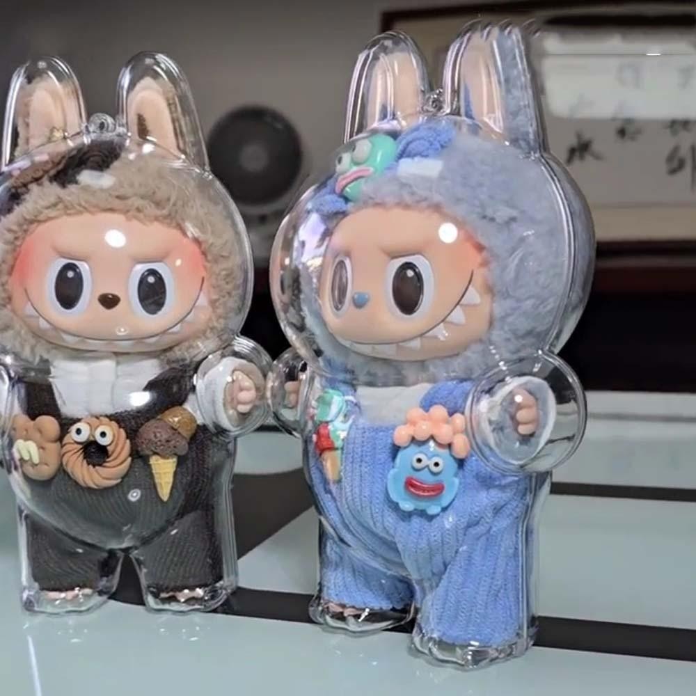 Tumzap Labubu Protective Shell กันน้ําป้องกันการสูญหาย|Labubu Storage Bag, Collectible Peadant Dustproof Portable Doll 3D Display Box Daily