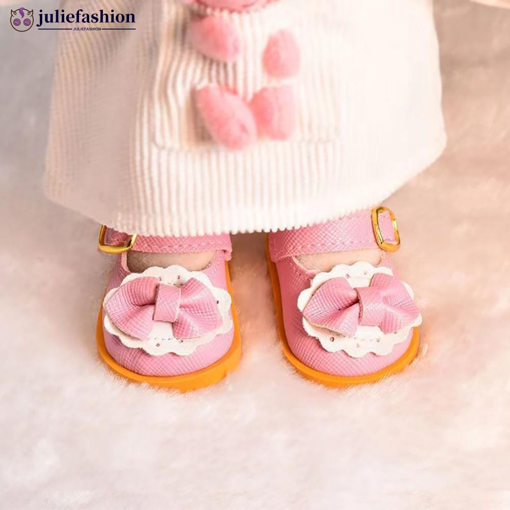 JULIEFASHION รองเท้าหนังเหมาะสําหรับ 20 ซม.ตุ๊กตาผ้าฝ้ายรองเท้าเจ้าหญิงของเล่น Casual Bow รองเท้าตุ๊กตาอุปกรณ์เสริม DIY ตุ๊กตาของเล่น D5Z4 ราคา ถูกที่สุด ดีลบีเคเค