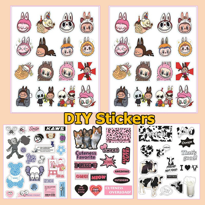 สติกเกอร์ไดคัท ราคาถูก สติกเกอร์สำหรับตกแต่ง สติกเกอร์ติดเคส สติกเกอร์ลายน่ารัก ง่ายต่อการฉีกขาด DIY น่ารัก