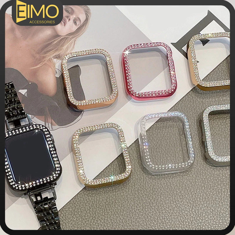 นาฬิกาเพชร For IWatch Ultra/SE 3 2 49มม Apple Watch Series 11 10 9 8 7 6 SE 5 4 38มม 42มม 41 42มม 45มม 46มม กันชนป้องกัน