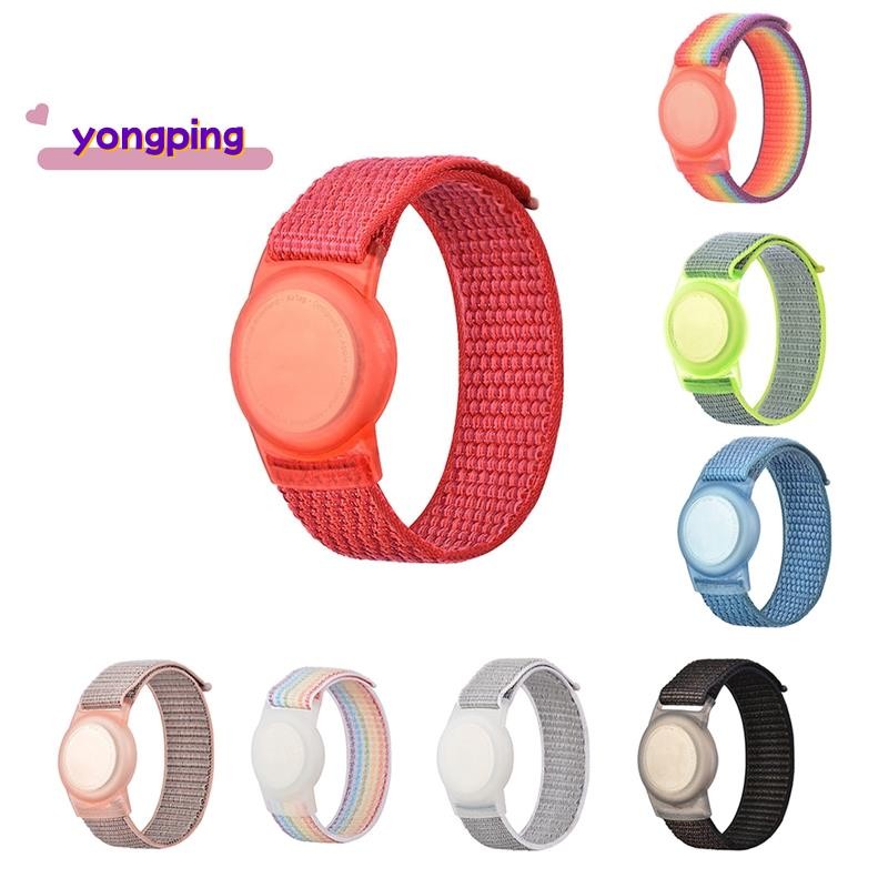 สายรัดข้อมือเด็ก เข้ากันได้กับ Apple AirTag, เคสป้องกันสําหรับ Air Tag GPS Tracker Holder พร้อมสร้อยข้อมือไนลอน