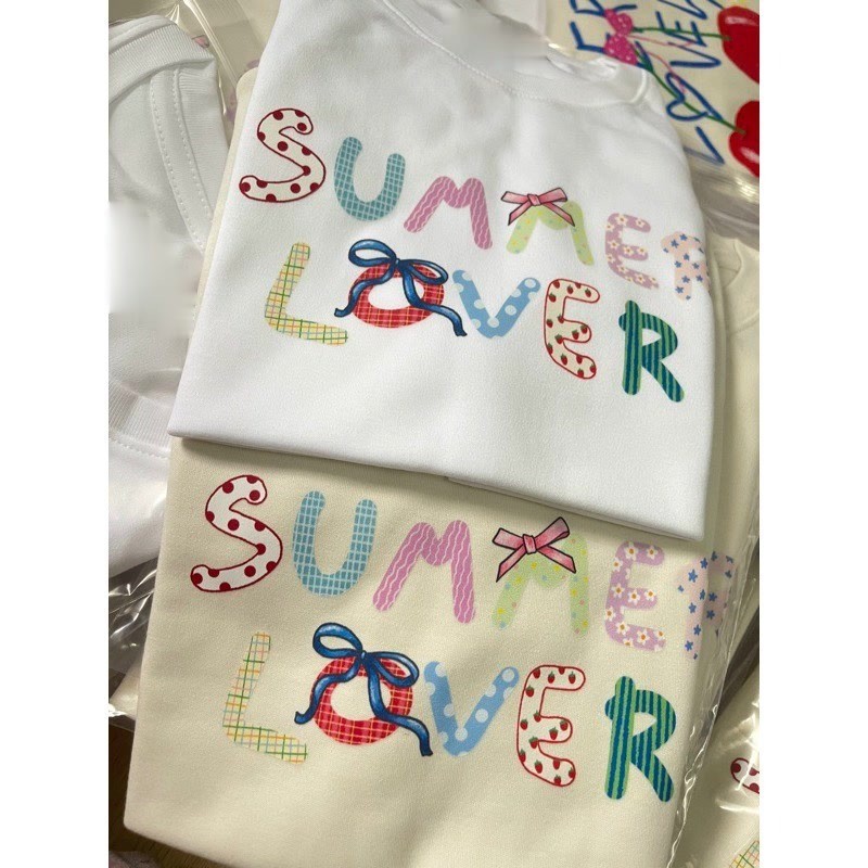 (จัดส่งตลอด 24 ชั่วโมง）Angle Official Baby tee! Summer Lover