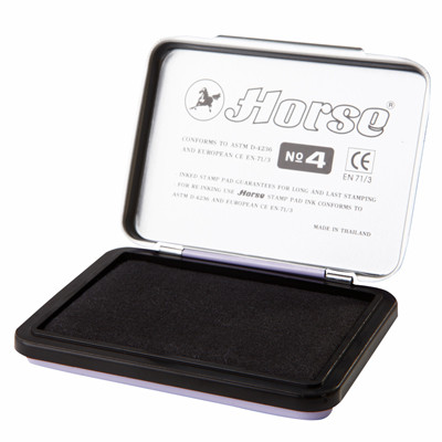 HORSE แท่นประทับ หมึกสีดำ ขนาด 4.8 x 7 ซม.