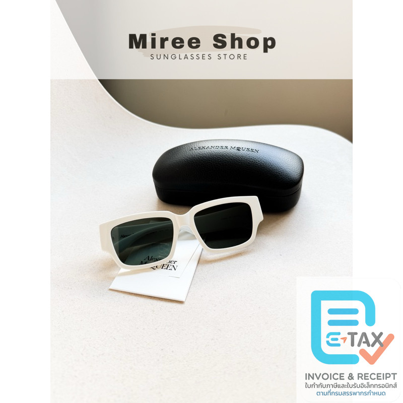 Alexander Mcqueen Fraffiti Square2 Sunglasses AM0329S  ร้านเราเป็น Authorized Dealer ขายของแท้เท่านั