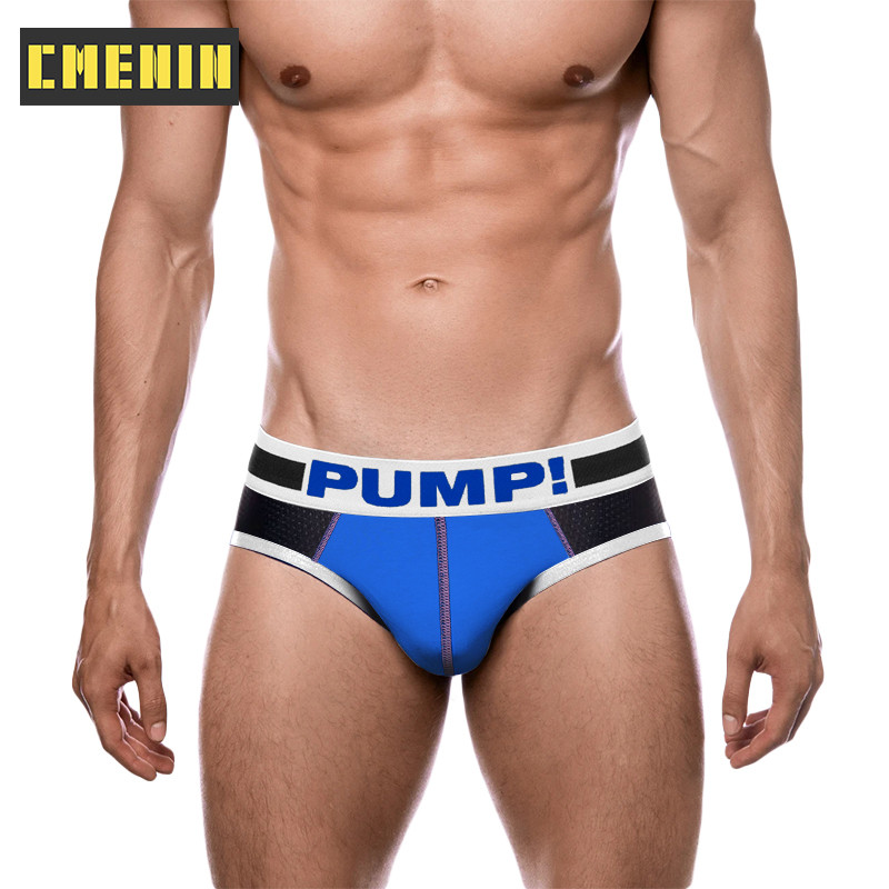 Pump Ready Stock Men Briefs Soft Mesh Sexy Men Lingerie Breathable U นูนกางเกงแฟชั่น H089