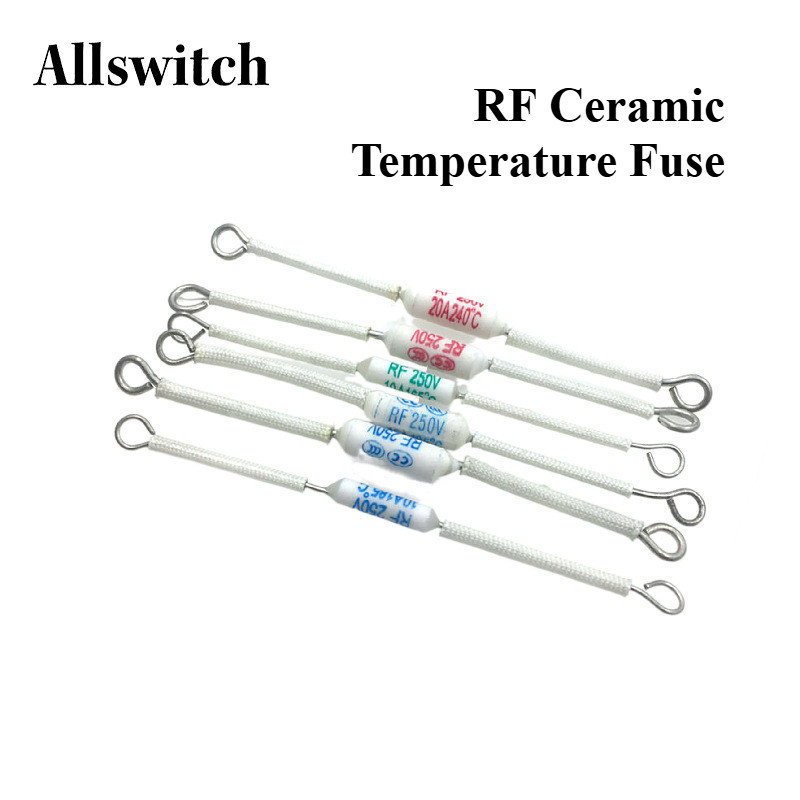 10/5pcs RF เซรามิคอุณหภูมิฟิวส์ 250V 10A 15A 20A สําหรับหม้อหุงข้าวไฟฟ้า Safeguard ความต้านทาน 165/185/216/230/240 องศา