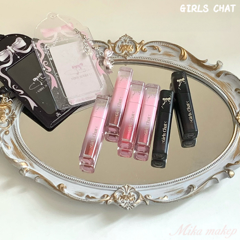 GIRLS CHAT ลิปกลอสโบว์ลูกไม้เคลือบน้ำเคลือบมันไม่ใช่เรื่องง่ายที่จะลอกออก