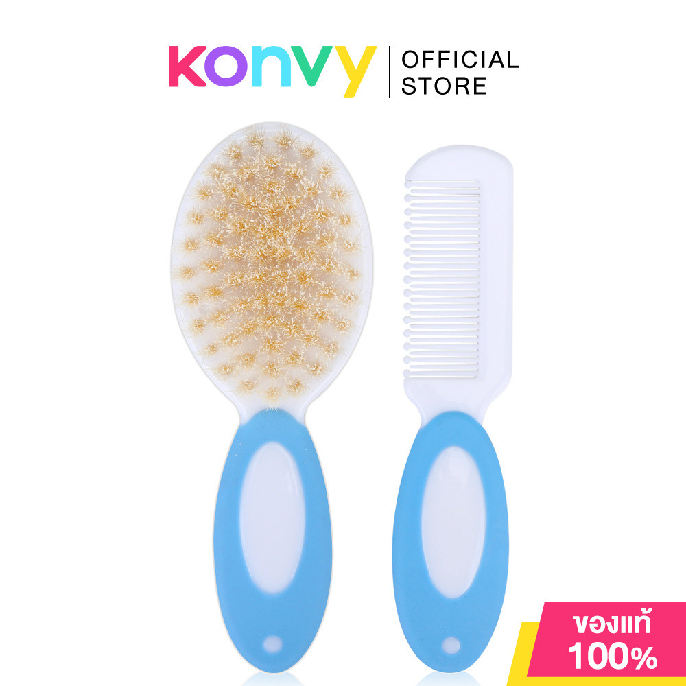 DODOLOVE Comb & Bruch 2pcs #Blue แปรงสระผมเด็ก.
