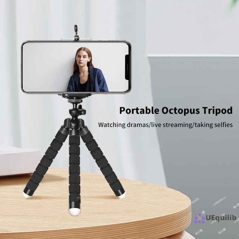 Uequilib ฟองน้ํา Octopus ขาตั้งกล้อง Universal Lazy ที่วางโทรศัพท์มือถือกล้องแบบพกพาขาตั้งกล้อง plus คลิปโทรศัพท์มือถือใหม่