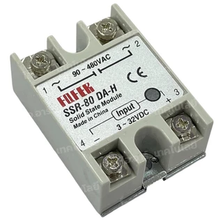 SSR-10DA-H/25DA-H/40DA-H/60DA-H/80DA-H/100DA-H โซลิดสเตทรีเลย์ Solid State Relay INPUT 3-32VDC, LOAD 90-480VAC 10-100...