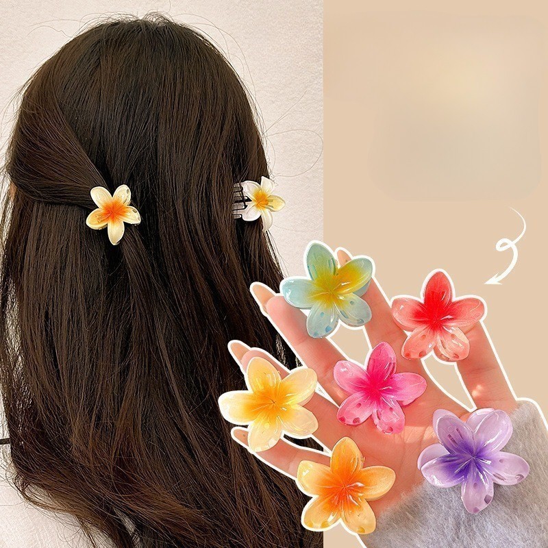 กิ๊บติดผมลายดอกไม้ 7 สี ไล่ระดับสี เครื่องประดับ สำหรับผู้หญิง ราคา ถูกที่สุด ดีลบีเคเค แกลเลอรีภาพที่ 7
