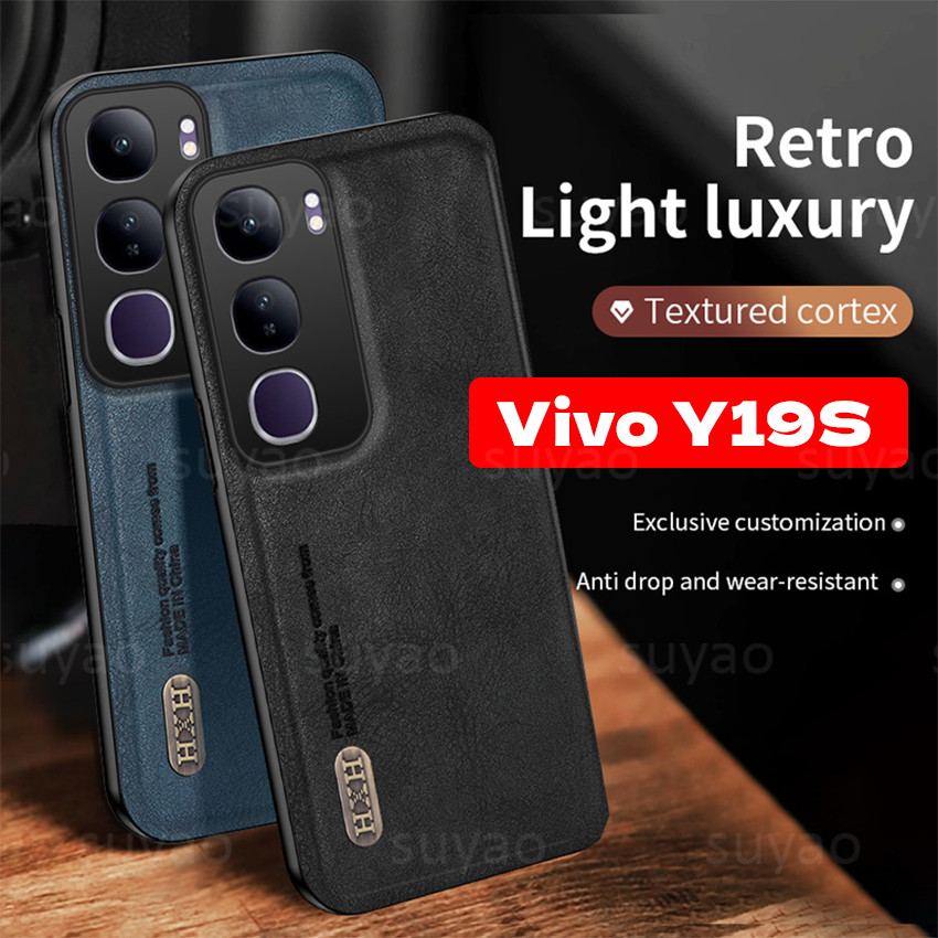 สําหรับ Vivo Y19S Y200 2024 เคสโทรศัพท์ Matte Skin รู้สึกปลอกนุ่ม VivoY19S VivoY200 V40 Lite Pro หนัง Anti-Fingerprints ป้องกันกล้องกันกระแทกหรูหราปกหลัง