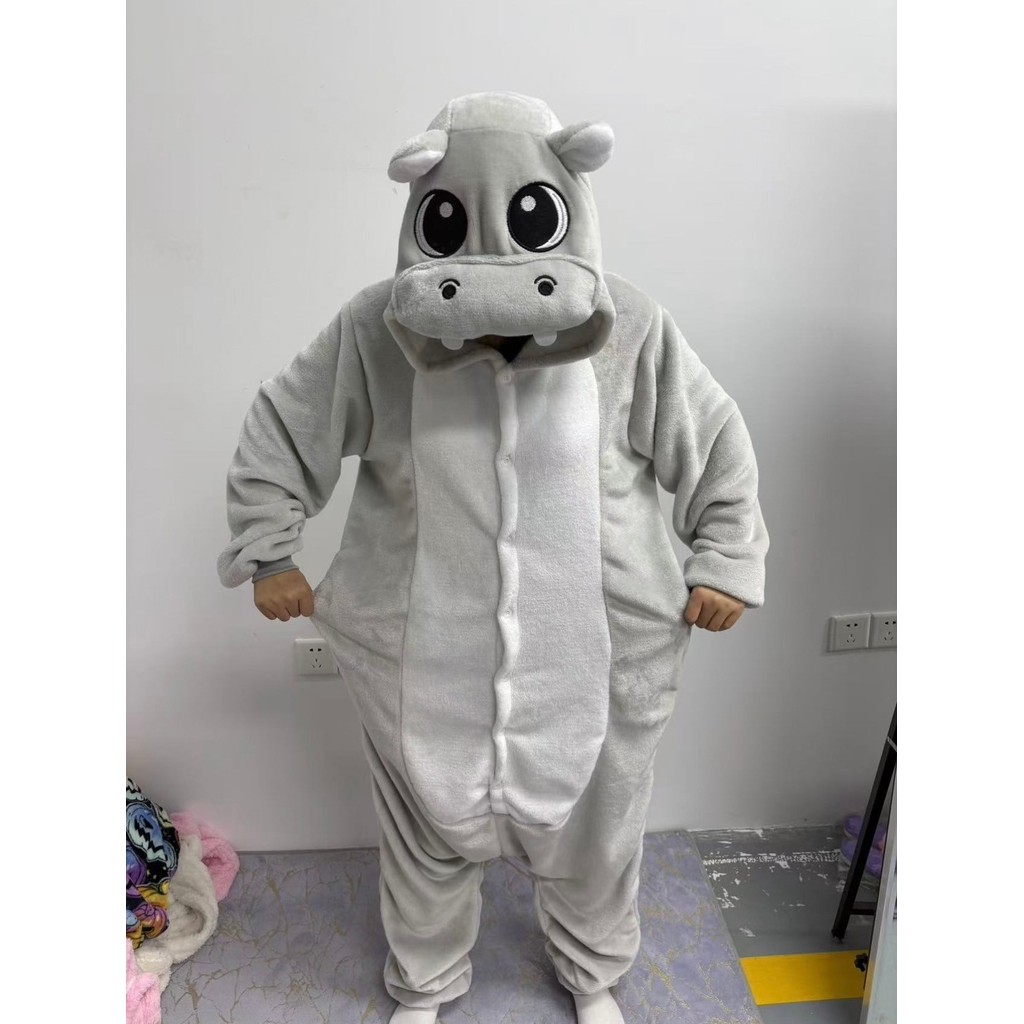 🧣ชุดมาสคอตสุดน่ารัก ✨ ฮิปโปน้อย น้องหมูเด้ง 🦛 สุดฮิต เนื้อผ้าดีมาก นุ่มนิ่มสุดๆ วัสดุอย่างดี ใส่สบาย (**ไซส์เด็ก**) - รูปที่ 4