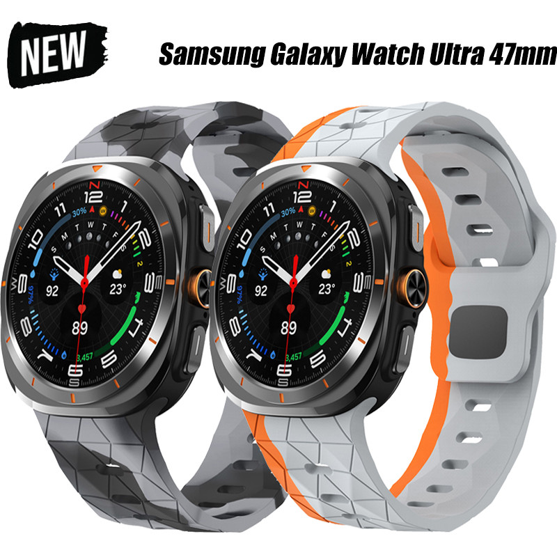 สายซิลิโคนสําหรับเล่นกีฬา เข้ากันได้กับ Samsung Galaxy Watch Ultra 47 มม. สายคล้องคอสําหรับ Galaxy Watch Ultra อุปกรณ์เสริมนาฬิกา