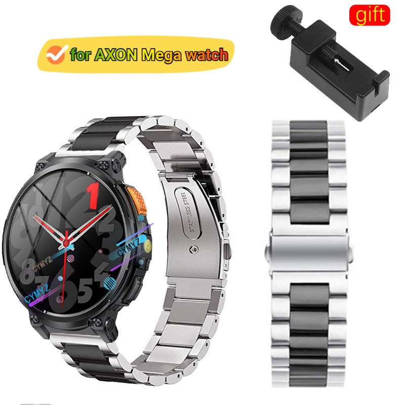สาย AXON Mega Smart Watch สายโลหะสําหรับสาย AXON Mega Watch สายรัดข้อมือแบบสปอร์ต