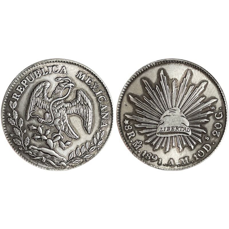 Mexican Eagle Ocean Silver Dollar OceanJero Shiba Seed Seed 1 真品大洋元 เป่าเต็มวัย 11.14