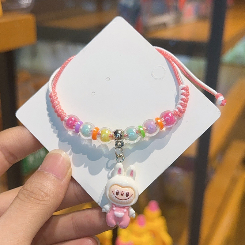สร้อยข้อมือการ์ตูนน่ารัก ลาบู สร้อยข้อมือลูกปัดสร้อยข้อมือหวานอเนกประสงค์ที่ละเอียดอ่อน