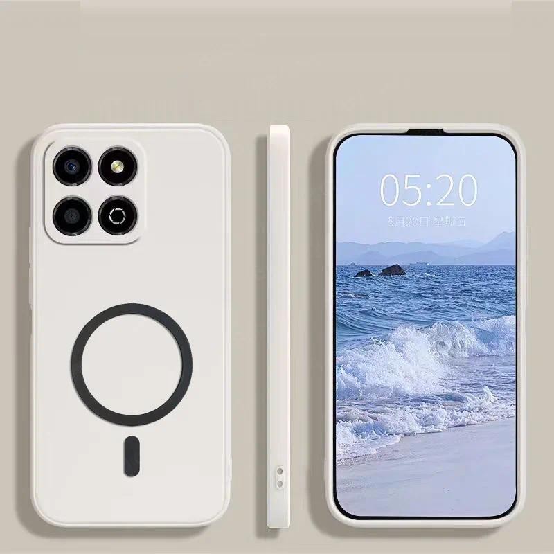 สําหรับ Honor X5B 4G / X5B Plus 4G / X6B / X8B ฝาครอบซิลิโคน TPU สีสันสดใสเคสชาร์จไร้สายแม่เหล็ก