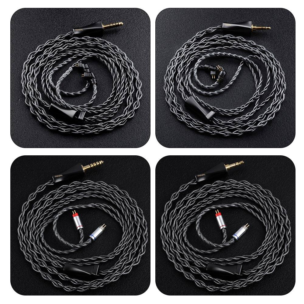 Faaeal Mini เรียวเอวหูฟังอัพเกรดสาย 4 Strands OCC เพิ่ม OFC Silver-Plated Litz HiFi ชุดหูฟังสาย QDC/0.78 มม.สายสําหรับ KZ EDX ZS10 PR3 BL03 - รูปที่ 5