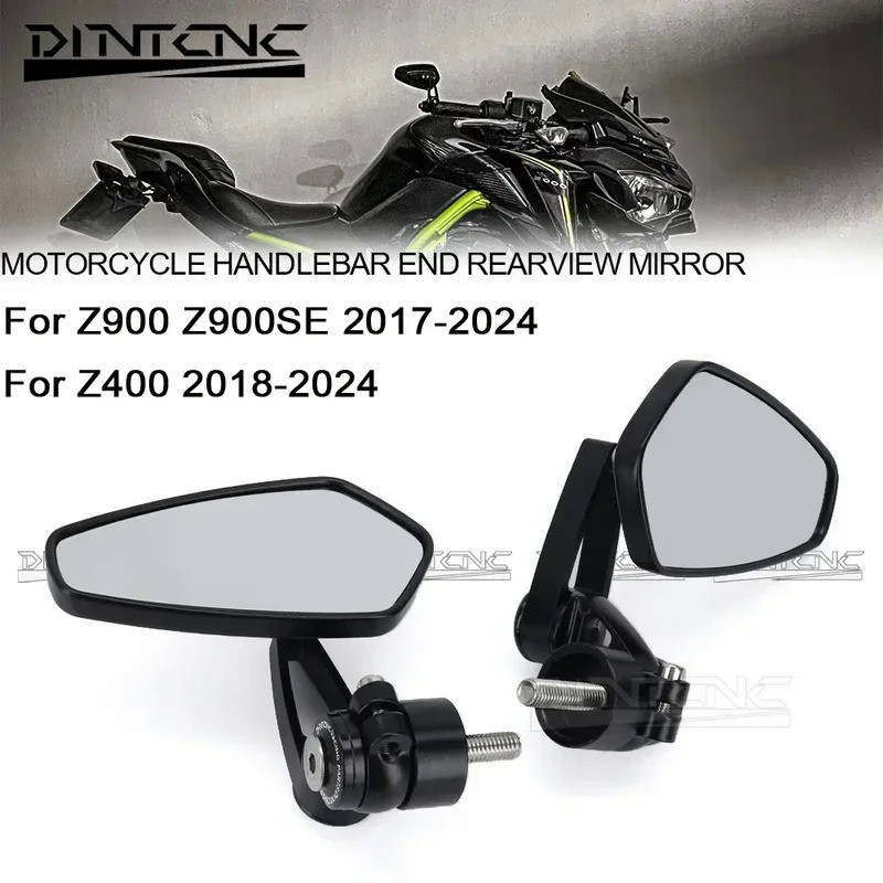 กระจกท้ายแฮนด์สำหรับ Z900คาวาซากิ Z900SE 2017-2024 Z400ด้านซ้ายขวาหมุน Z 900 SE 400 2018อุปกรณ์มอเตอ