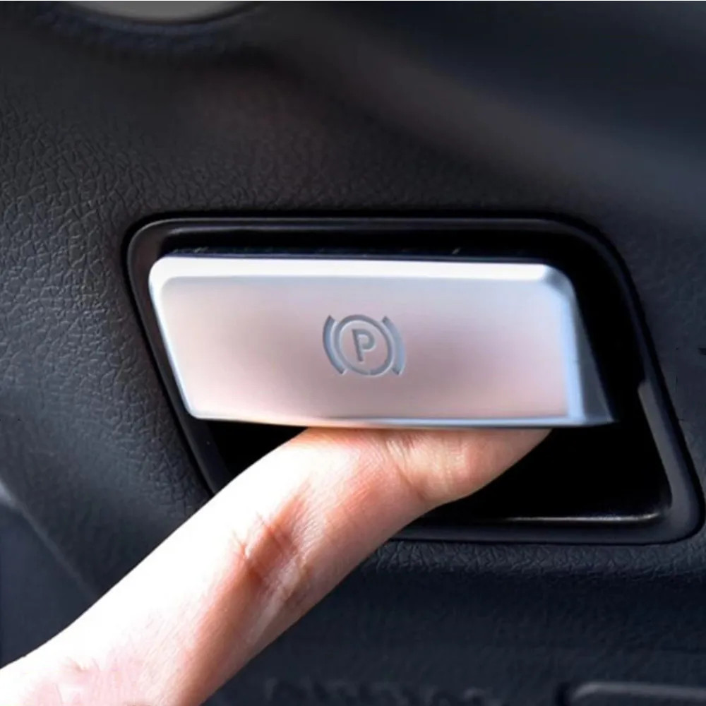 รถอิเล็กทรอนิกส์ Handbrake สติกเกอร์ตกแต่งสําหรับ Mercedes Benz AB GL S Class GLA CLA GLE GLS ML อุปกรณ์ตกแต่งภายใน