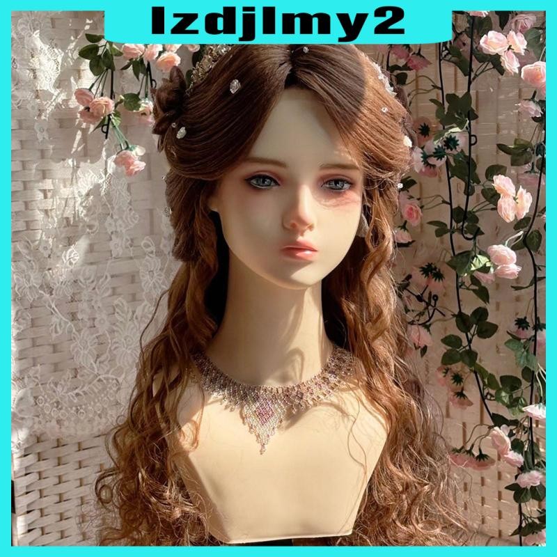 [Lzdjlmy2] มณีคิน ขาตั้งจอแสดงผลหัวหุ่นหญิงพร้อมไหล่ทําจัดแต่งทรงผมชั้นวางหัวหญิงสําหรับหมวกแว่นตา