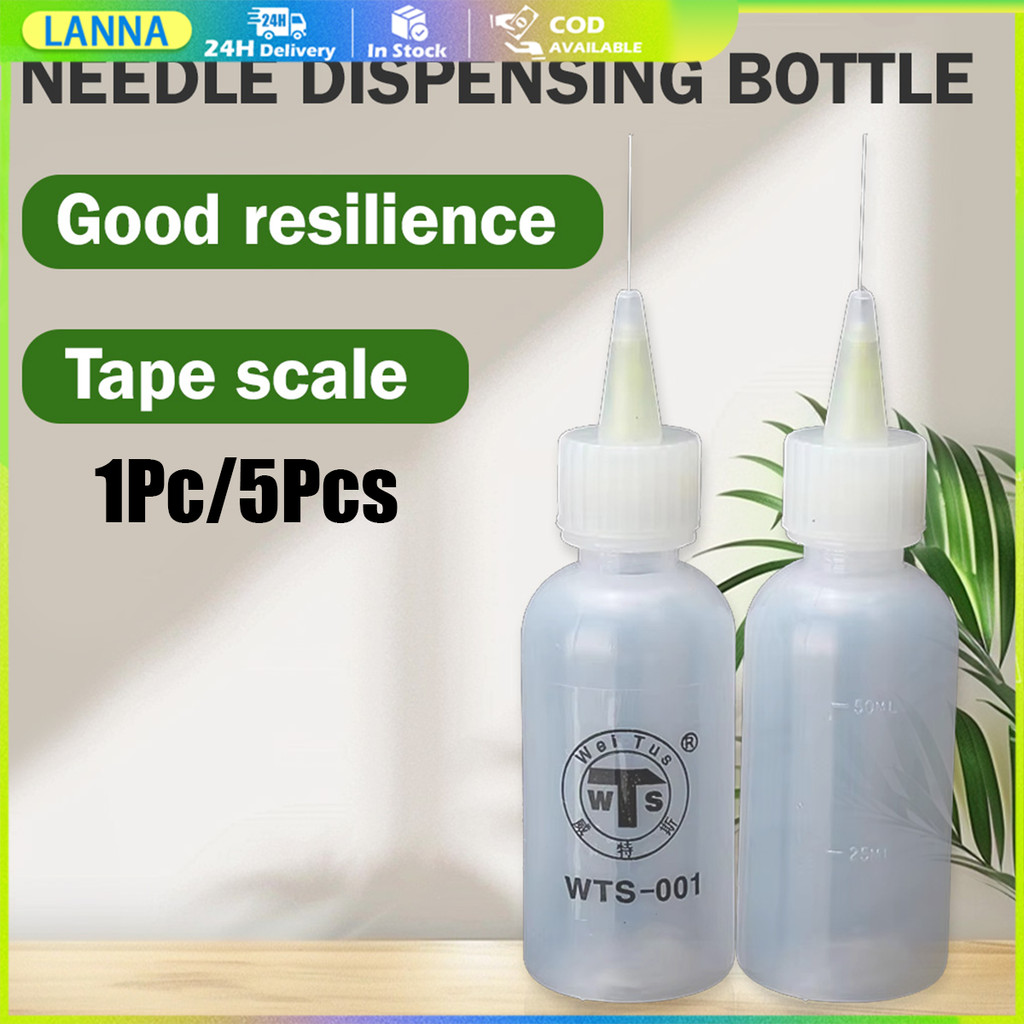 ร้านอยู่ที่ไทย 50ML ขวดหยดหัวเข็ม ขวดใส่น้ำยา ขวดปลายเข็มใส่น้ำยาเคมีต่างๆ