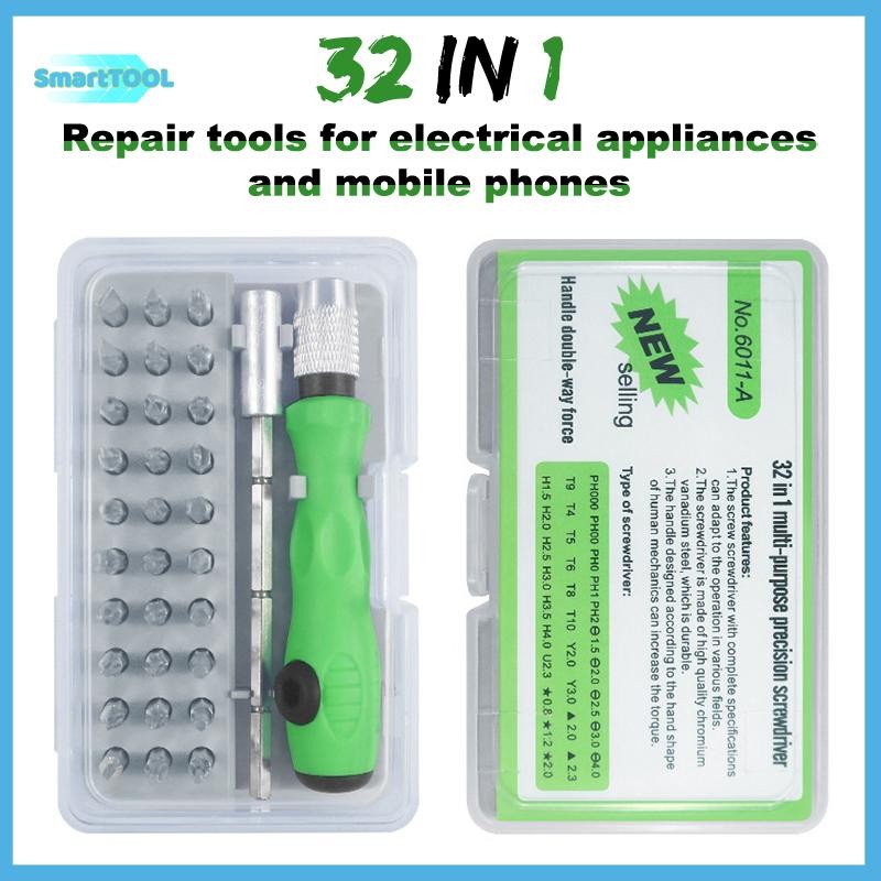 Utzn> 32 In 1 Precision ไขควงชุดขนาดเล็ก Magnetic Phillips Bits Hand Repair ชุดเครื่องมือ al สําหรับโทรศัพท์นาฬิกา PC แว่นตาใหม่