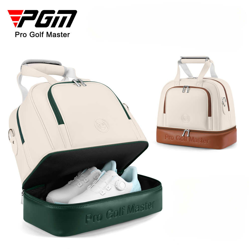 PGM YWB050 กอล์ฟเสื้อผ้ากระเป๋าผู้หญิงสองชั้นเสื้อผ้ากระเป๋ายืนฟรีรองเท้ากระเป๋าน้ำหนักเบากันน้ำเดินทางกระเป๋า