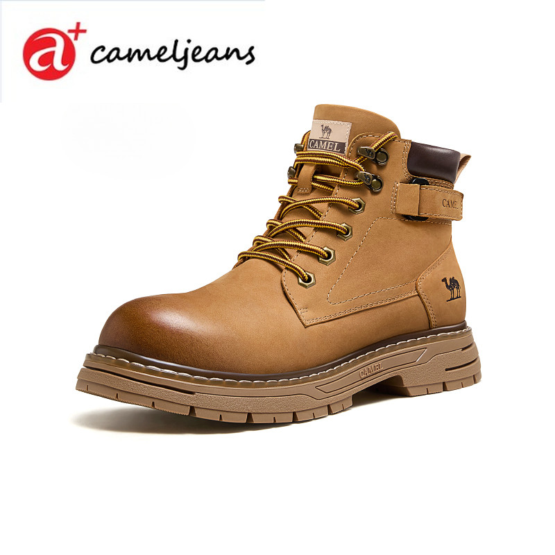Cameljeans รองเท้ามาร์ตินกลางแจ้งสำหรับบุรุษและสตรีรองเท้าเดินป่าทรงเตี้ยอบอุ่นและกันน้ำ