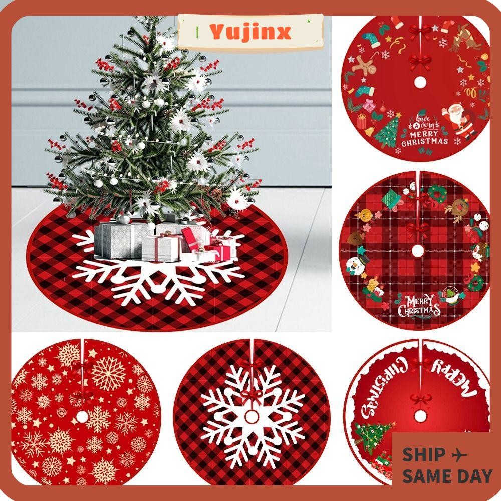 Yujinx พรมปูพื้นพรม, Merry Christmas Snowman Santa Elk กระโปรงต้นคริสต์มาส,การ์ตูน Party Decor อุปกรณ์ตกแต่งบ้านอุปกรณ์ต้นไม้ผ้าห่มกลางแจ้งคริสต์มาส