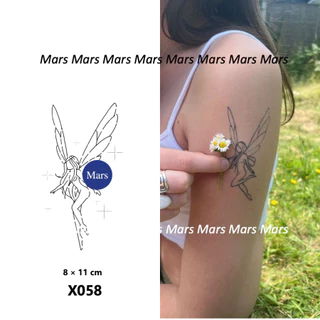 Mars Tattoonew Technology Magic ติดทนนาน 2 สัปดาห์ รอยสักกึ่งถาวร รอยสักชั่วคราว สติ๊กเกอร์รอยสัก ปลอม "Elf", X058