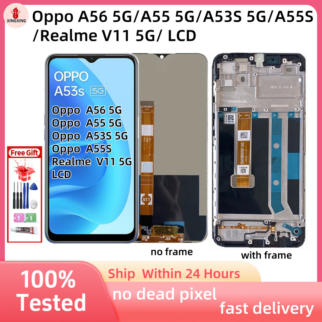 สําหรับOppo A56 5G/A55 5G/A53S 5G/A55S/Realme V11 5G/LCD touch screen Digitizerเปลี่ยน