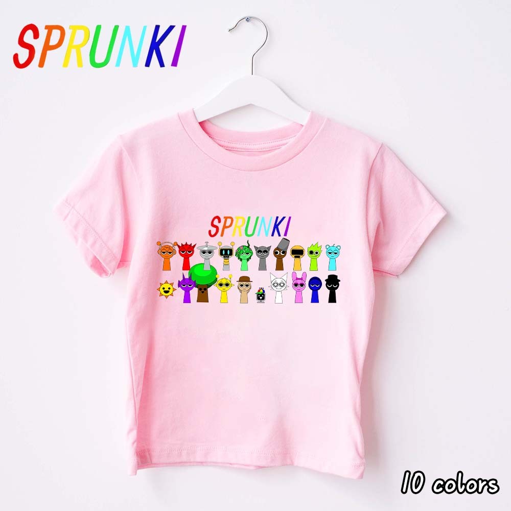 เด็กลูกเรือคอเสื้อยืด Rhythm กล่อง Incredibox Sprunki การ์ตูนเสื้อเด็กแขนสั้นเสื้อ Tee ชุดเด็ก