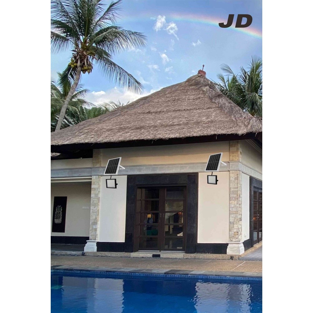 Lookpat_Mall JD โคมไฟสปอร์ตไลท์โซลาร์เซลล์ 20W พร้อมรีโมท รุ่นJTGD-8820W แสงวอร์มไวท์  ยอดขายอันดับห