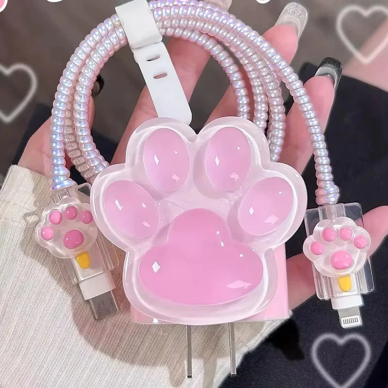 เคสป้องกันสายชาร์จ PD 18W 20W ฝาครอบม้วนเก็บสาย