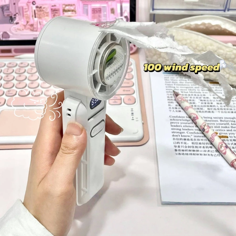 พัดลมพกพา พัดลมไอเย็นพกพา ขนาดเล็ก แบบพกพา ปรับระดับได้ 100 ระดับ 3600mAh ไม่มีใบมีด usbชาร์จใหม่ได้ thumbnail 3