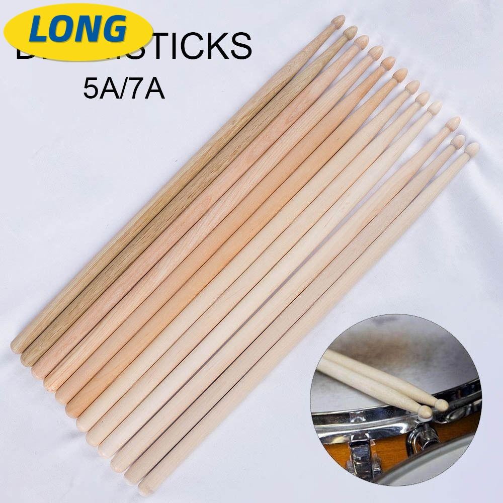LONNGZHUAN Drum Sticks, 5A/7A 1 คู่ Drumsticks, Classic Percussion Oak Instrument อุปกรณ์เสริมกลอง