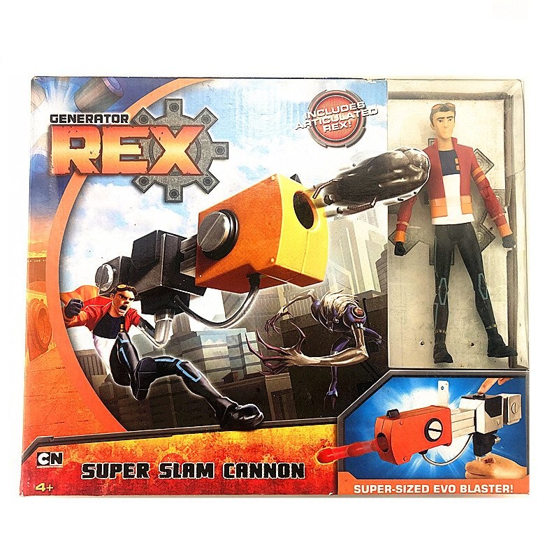 ชุดฟิกเกอร์ของเล่น Mattel ขนาด 4 นิ้ว ฟิกเกอร์เคลื่อนที่ SGT การ์ตูน Generator REX แปลงร่าง Little T