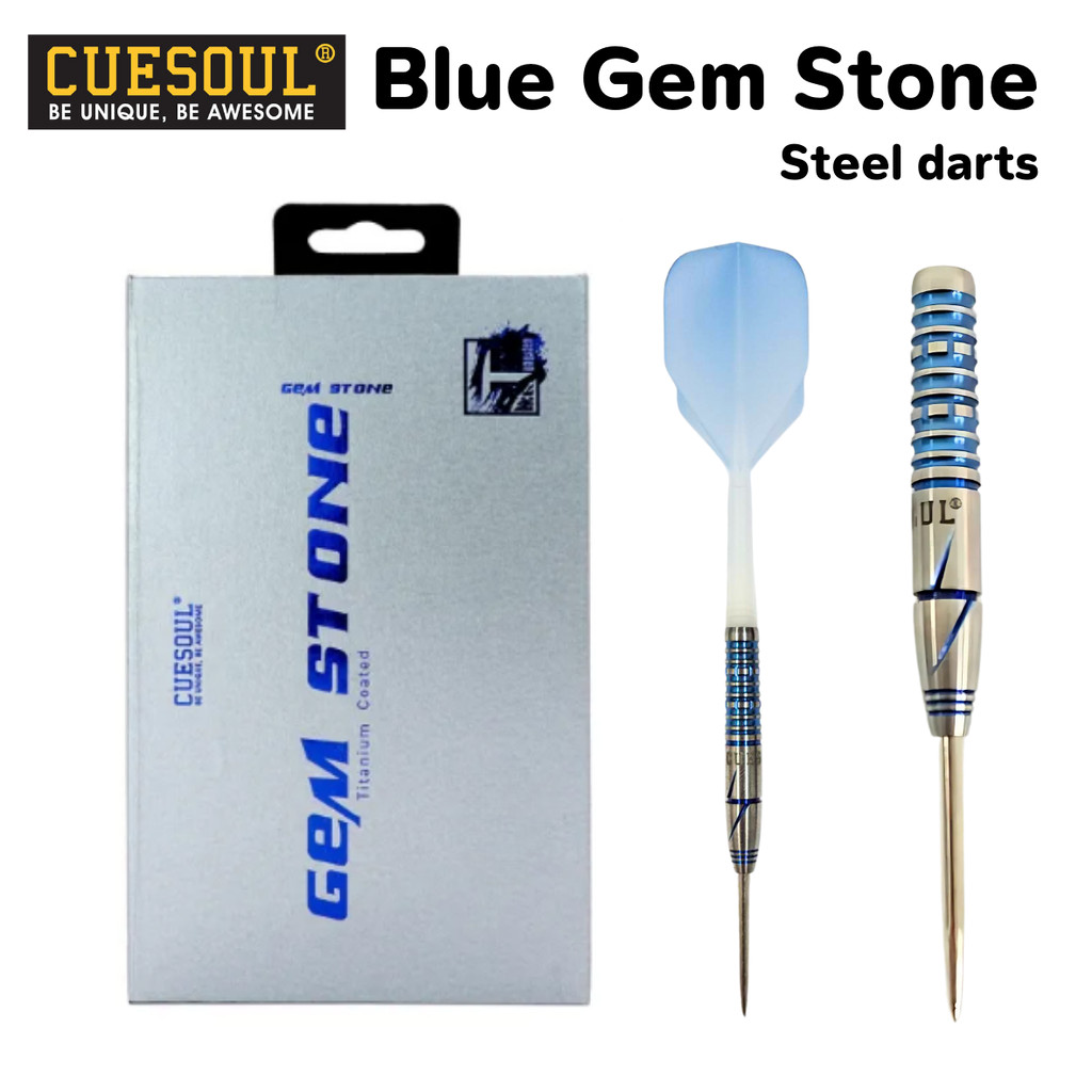 ลูกดอกปาเป้า CUESOUL Blue Gem Stone Steel Darts 22g