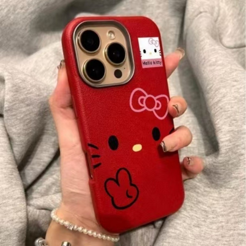หนัง Kitty CatปลอกสําหรับOPPO Reno 15 Pro Mini 15C 15F FS 14F 14 13F 13 Pro Max 5G 4Gการ์ตูนตลกBillet Kitty Cat Bowกันกระแทกนุ่มกลับเคสโทรศัพท์