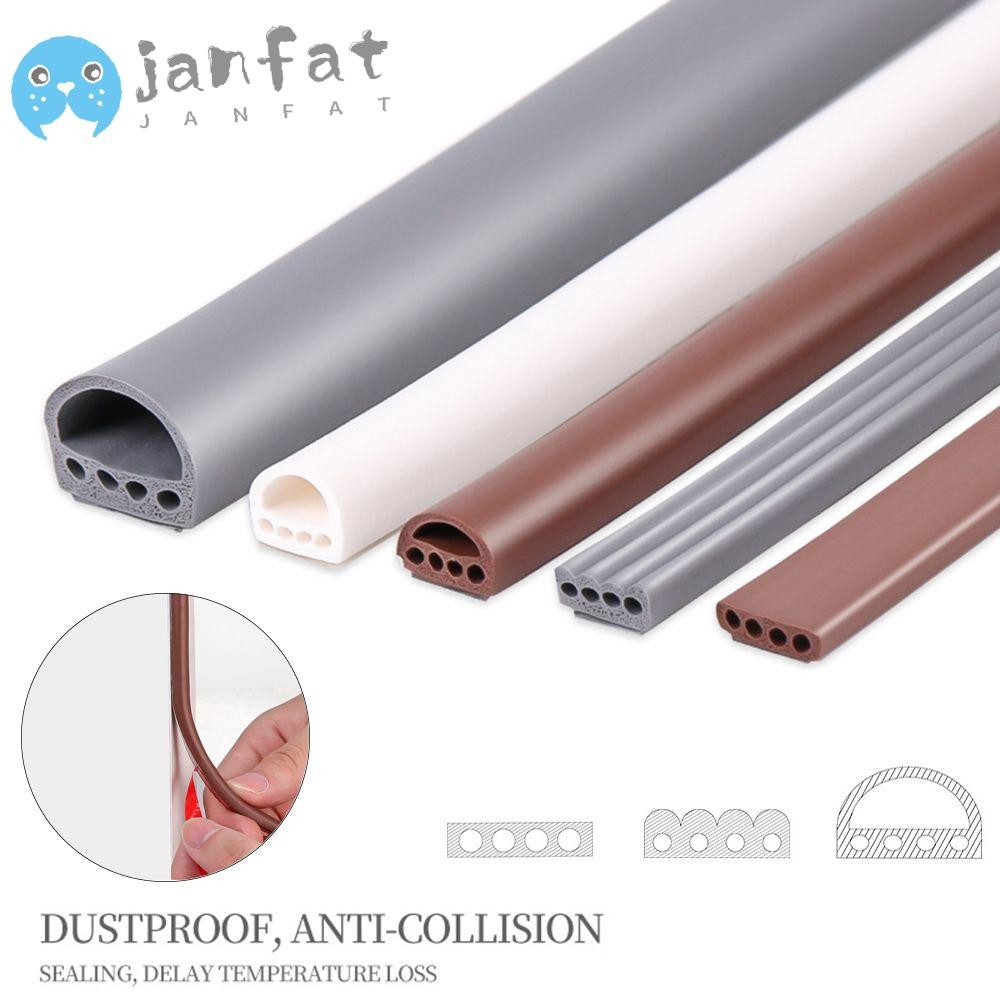 Janfat 6M สําหรับประตูหน้าต่างกันเสียงยางซิลิโคน Anti Collision Drught Excluder