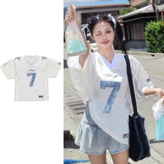 Asrv อเมริกันย้อนยุคหมายเลข7เจอร์ซีย์ฤดูร้อนผู้ชายและผู้หญิง…