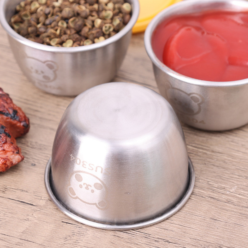 ถ้วยซอสขนาดเล็กสแตนเลส-ชามเครื่องเทศ-ป้องกันการรั่วกันฝุ่น-ภาชนะใส่สลัด-บนโต๊ะอาหารในครัว-พร้อมฝาปิดผนึก-กล่องปรุงรส-จานน้ําจิ้มอาห - รูปที่ 6