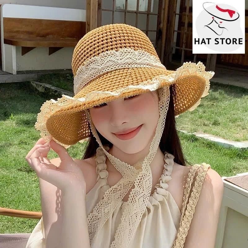 หมวกแฟชั่นชายหาด (P0300HATSTORE) หมวกกันแดดปีกกว้าง (P0300HATSTORE)