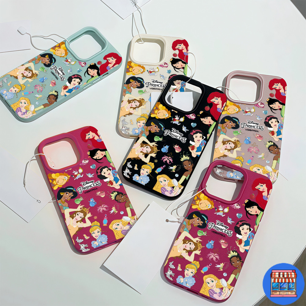 COD-ในไทย💟เคสแฟชั่น เจ้าหญิงสวย สําหรับ iPhone 7 8 X 11 12 13 14 15 TPU เคสโทรศัพท์พื้นผิวลิ้นจี่ Unisex